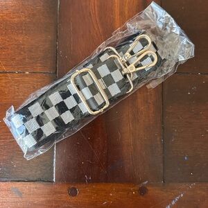 Checkered Black and White Crossbody Strap